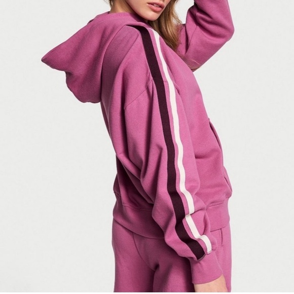 NWT VICTORIA’S SECRET PINK IVY FLEECE CAMPUS HOODIE - Picture 3 of 5